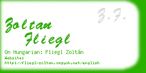 zoltan fliegl business card