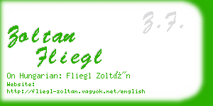 zoltan fliegl business card